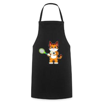 Tiger Badminton Badmintonschläger - Kochschürze - Schwarz - Vorne - AI Model Male 185 dark (185cm)