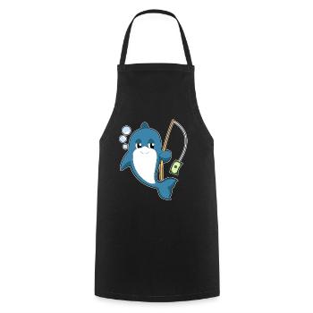 Canne à pêche Dolphin Pêcheur Canne à pêche - Tablier de cuisine - noir - Devant - AI Model Male 185 dark (185cm)
