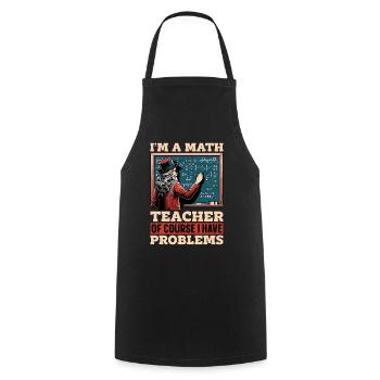 Mathematician I'm A Math Teacher Statistician - Cooking Apron - black - Front - AI Model Male 185 dark (185cm)