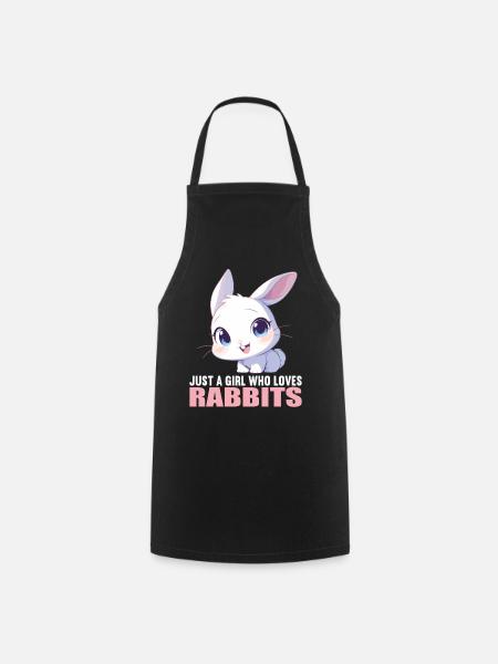 Hasen Hase - Kochschürze - Schwarz