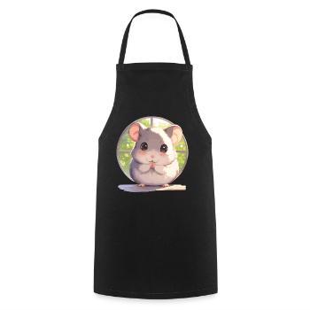 Rat Rat - Cooking Apron - black - Front - AI Model Male 185 dark (185cm)