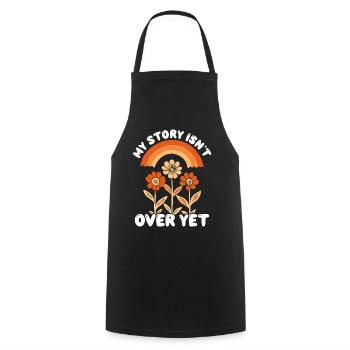 Awareness of Infertility IVF Fertilization - Cooking Apron - black - Front - AI Model Male 185 dark (185cm)