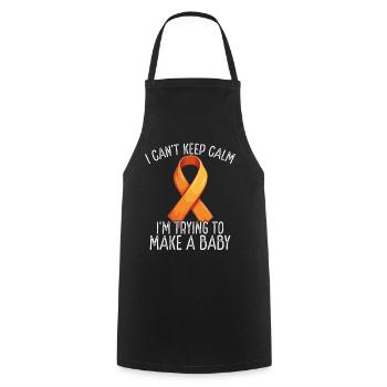Infertility awareness IVF fertilization - Cooking Apron - black - Front - AI Model Male 185 dark (185cm)