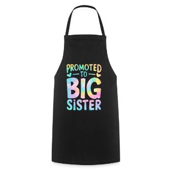 Promu à la grande sœur tie dye Révélation du sexe - Tablier de cuisine - noir - Devant - AI Model Male 185 dark (185cm)
