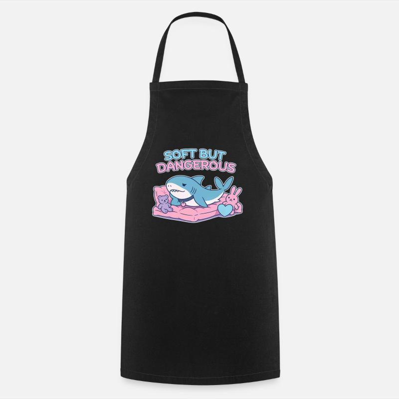 BLAHAJ – Soft & Danger - Cooking Apron - black