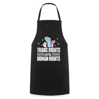Fierté LGBT transgenre - Tablier de cuisine - noir - Devant - AI Model Male 185 dark (185cm)