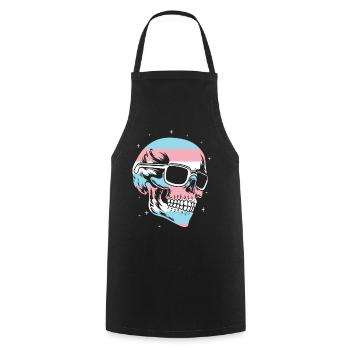 Transgender Trans LGBT Pride - Cooking Apron - black - Front - AI Model Male 185 dark (185cm)