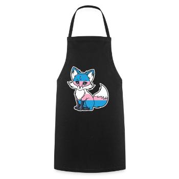 Fierté LGBT transgenre - Tablier de cuisine - noir - Devant - AI Model Male 185 dark (185cm)