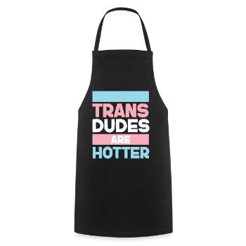 Fierté LGBT transgenre - Tablier de cuisine - noir - Devant - AI Model Male 185 dark (185cm)