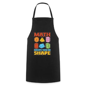 Mathematician Math Keeps You In Shape Geometry - Cooking Apron - black - Front - AI Model Male 185 dark (185cm)