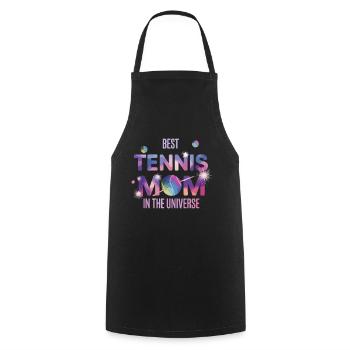 Best Tennis Mom In The Universe Galactic Funny - Cooking Apron - black - Front - AI Model Male 185 dark (185cm)