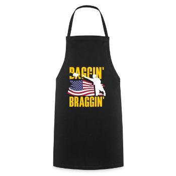 Baggin' Braggin' Cornhole Spieler USA - Kochschürze - Schwarz - Vorne - AI Model Male 185 dark (185cm)