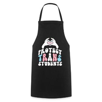 Fierté LGBT transgenre - Tablier de cuisine - noir - Devant - AI Model Male 185 dark (185cm)