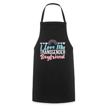 Transgender Trans LGBT Pride - Cooking Apron - black - Front - AI Model Male 185 dark (185cm)