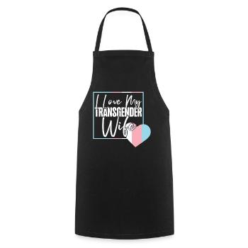 Fierté LGBT transgenre - Tablier de cuisine - noir - Devant - AI Model Male 185 dark (185cm)