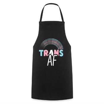Transgender Trans LGBT Pride - Kochschürze - Schwarz - Vorne - AI Model Male 185 dark (185cm)