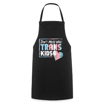 Fierté LGBT transgenre - Tablier de cuisine - noir - Devant - AI Model Male 185 dark (185cm)