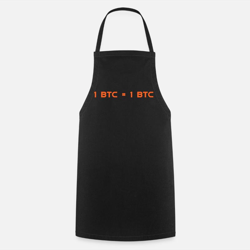 1 BTC = 1 BTC - Cooking Apron - black
