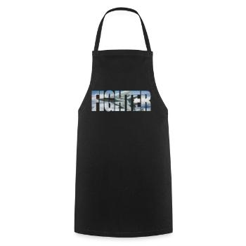 Fighter F-14 Tomcat - Cooking Apron - black - Front - AI Model Male 185 dark (185cm)