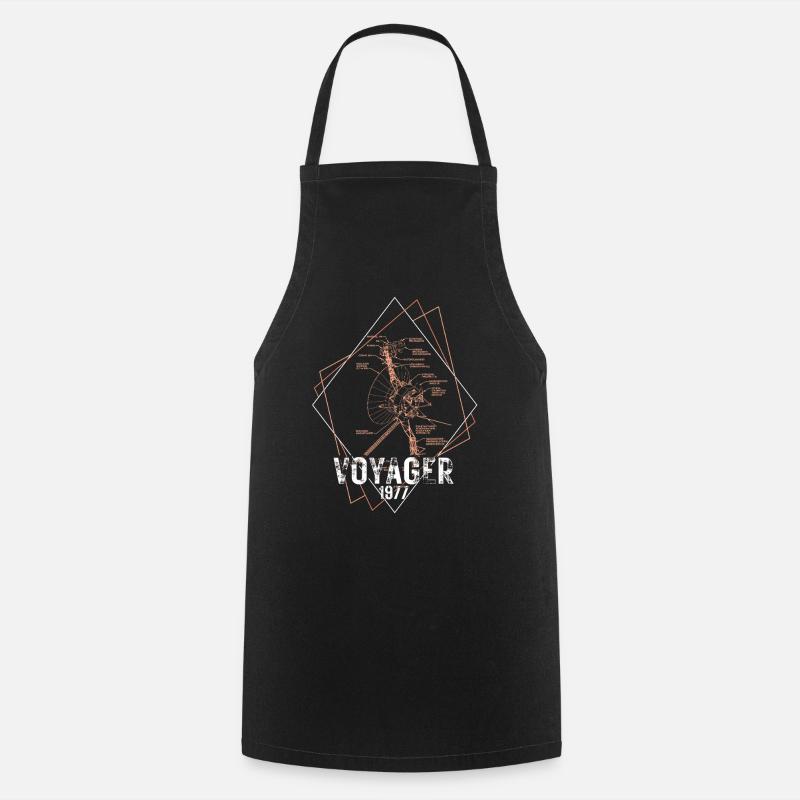 Sonde spatiale Voyager 1977 - Tablier de cuisine - noir