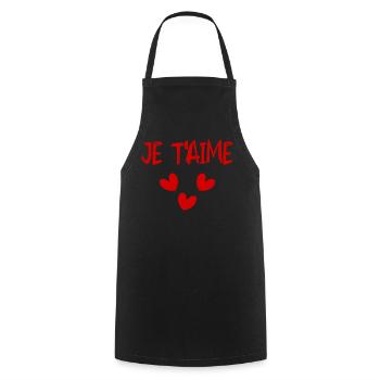 FATHER'S DAY. HAPPY FATHER'S DAY. DAD. HAPPY BIRTHDAY. - Cooking Apron - black - Front - AI Model Male 185 dark (185cm)