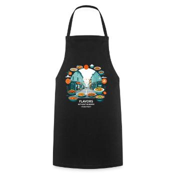 Street Food Festival - Kochschürze - Schwarz - Vorne - AI Model Male 185 dark (185cm)