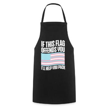 Fierté LGBT transgenre - Tablier de cuisine - noir - Devant - AI Model Male 185 dark (185cm)