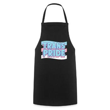 Transgender Trans LGBT Pride - Cooking Apron - black - Front - AI Model Male 185 dark (185cm)
