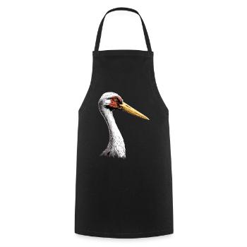 Stork Lover White Stork Giant Stork Storks Storks - Cooking Apron - black - Front - AI Model Male 185 dark (185cm)