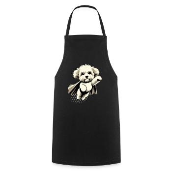 Super Dog Maltipoo Moodle Multipoo Gift - Cooking Apron - black - Front - AI Model Male 185 dark (185cm)