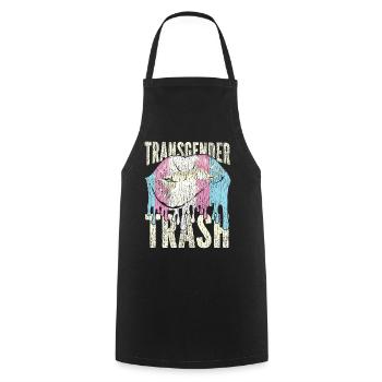 Transgender Trans LGBT Pride - Kochschürze - Schwarz - Vorne - AI Model Male 185 dark (185cm)