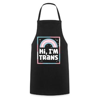 Transgender Trans LGBT Pride - Kochschürze - Schwarz - Vorne - AI Model Male 185 dark (185cm)