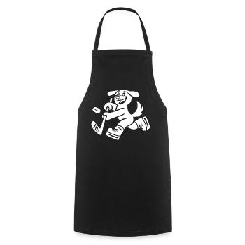 Labrador Silhouette Hockey Minimaliste - Tablier de cuisine - noir - Devant - AI Model Male 185 dark (185cm)
