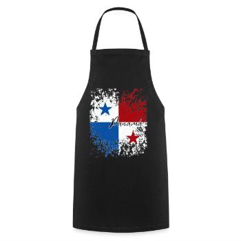 Fierté panaméenne, drapeau panaméen - Tablier de cuisine - noir - Devant - AI Model Male 185 dark (185cm)