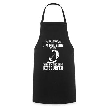 Kiteboarding - Im proving to you why I'm the best - Cooking Apron - black - Front - AI Model Male 185 dark (185cm)
