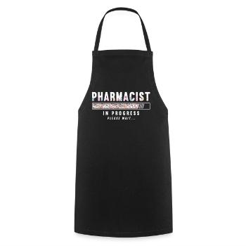 Pharmacy Tech Technician - Cooking Apron - black - Front - AI Model Male 185 dark (185cm)