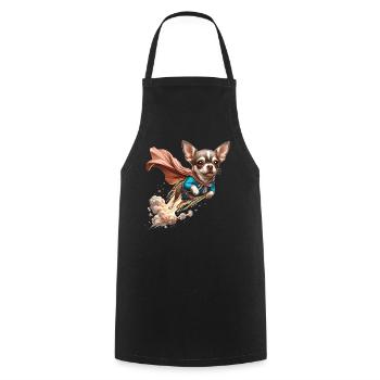 Super chien Chihuahua héros Cape Chi Chis cadeau - Tablier de cuisine - noir - Devant - AI Model Male 185 dark (185cm)