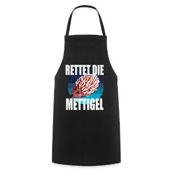 Save the Mettigel - Cooking Apron - black - Front - AI Model Male 185 dark (185cm)