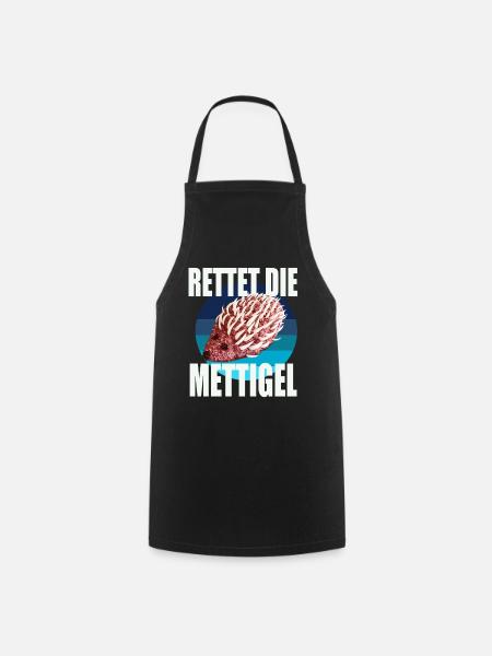 Rettet die Mettigel - Kochschürze - Schwarz