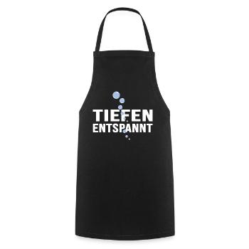 Taucher tauchen tiefenentspannt apnoe Tauchschule - Kochschürze - Schwarz - Vorne - AI Model Male 185 dark (185cm)