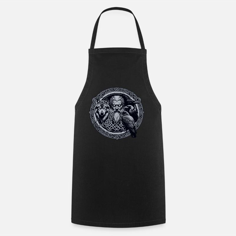 Odin Wikinger Valhalla Vikinger Hammer Thor Odin - Kochschürze - Schwarz