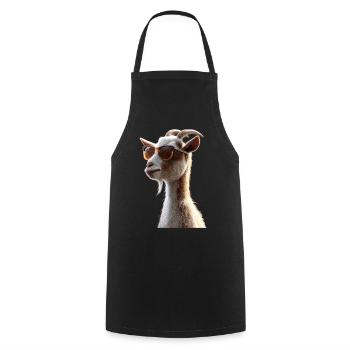 Ziege Hausziege Steinbock Ziegenbock Süße Ziegen - Kochschürze - Schwarz - Vorne - AI Model Male 185 dark (185cm)