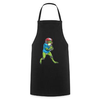 Frog Easter American Football - Cooking Apron - black - Front - AI Model Male 185 dark (185cm)