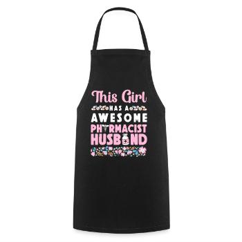 Pharmacy Tech Technician - Cooking Apron - black - Front - AI Model Male 185 dark (185cm)