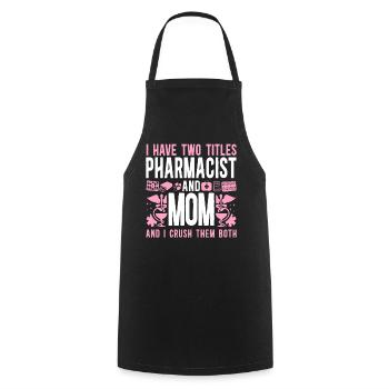 Technicien en pharmacie - Tablier de cuisine - noir - Devant - AI Model Male 185 dark (185cm)