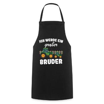 Nachwuchs Verkünden | Ich Werde Großer Bruder 2027 - Kochschürze - Schwarz - Vorne - AI Model Male 185 dark (185cm)