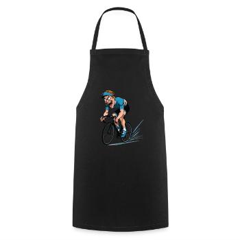 Road Cyclist Road Bike Bike Bike Cyclist - Cooking Apron - black - Front - AI Model Male 185 dark (185cm)