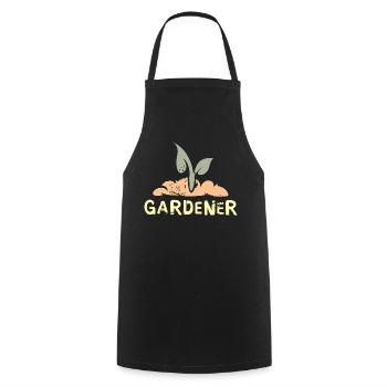 Gardeners with passion - plants and flowers - Cooking Apron - black - Front - AI Model Male 185 dark (185cm)