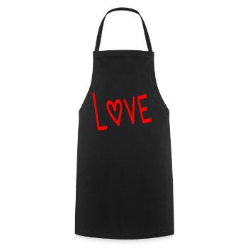 MOTHER'S DAY. HAPPY MOTHER'S DAY. MOM - Cooking Apron - black - Front - AI Model Male 185 dark (185cm)