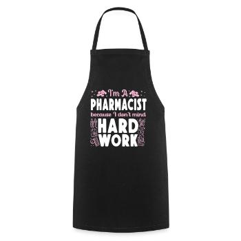 Technicien en pharmacie - Tablier de cuisine - noir - Devant - AI Model Male 185 dark (185cm)